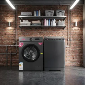 10KG Fully Automatic Smart Top Load Washer Dryer All in One Electric Washer Glass Cover English Operation Hotel High Efficiency