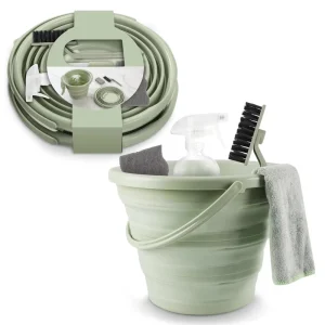 10L Collapsible Bucket Cleaning Set Plastic Water Container Outdoor Camping Fishing Beach Cleaning Large Capacity