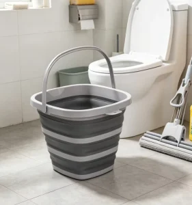 10L Collapsible Foldable Bucket with Handle, PP and TPR, for Home Cleaning, Camping, and Car Washing