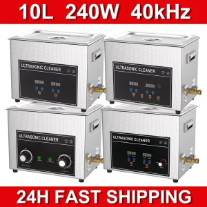 10L Commercial Ultrasonic Cleaner 220v Ultrasonic Bath With Timer 40kHz Dental Jewelry Engine Parts Ultrasound Cleaning Machine