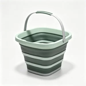 10L Large Capacity Collapsible Water Bucket with Carry Handle Foldable Portable Pail for Household Cleaning