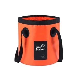 10L PVC Mesh Foldable Fishing Bucket Waterproof Car Wash Bucket for Outdoor Camping Hiking 3mm Thick