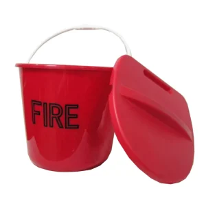 10L Plastic Bucket Red Fire Sand Bucket With Lid