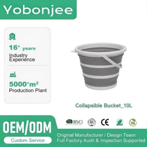 10L Round Collapsible Plastic Folding Bucket Eco-Friendly Multi-Purpose Outdoor Foldable Car Wash Camping Fishing