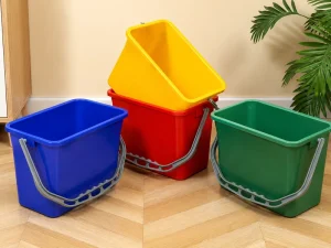 10L Thickened PP Plastic Ergonomic Handle Rectangular Household Mop Bucket Multi Color