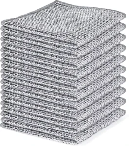 10PCS Set Non-Scratch Steel Wool Dishcloth Multi Purpose Wire Dishwashing Rags Kitchen Towels Durable Cleaning Pads Bathroom