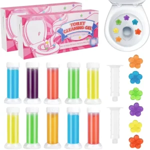 10Pieces Floral Aromatic Disposable Toilet Cleaner Gel Odor Deodorant for Freshening Your Bowl High Potency Odor Elimination