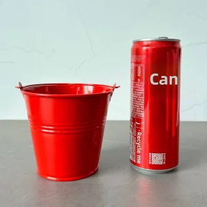 10cm Colorful Durable Tin Pail Mini Bucket Desktop Plant Pot Candy Colored Home Decor Flower Pot
