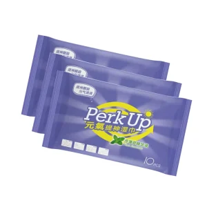10ct Mint Cooling Sports Wet Tissues Private Label Refreshing Cleansing Wipes Non Woven Plant Extract 15x18cm 24 Months