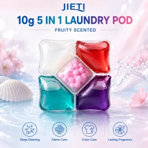 10g Fruity Fragrance Laundry Pods 5 in 1 Fast Dissolving Washing Pods Capsule OEM ODM Supplier