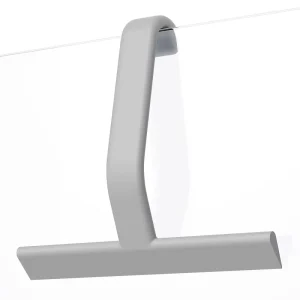10inch Silicone Squeegee for Glass Cleaning Full Silicone One Piece Design with Hanging Hook Function Durable Efficient Gray