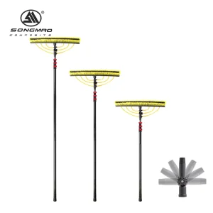 10m 15m 20m Window Washing Tools with Rigid Carbon Fiber Telescopic Cleaning Tool