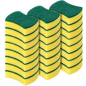 10pcs Bag Double Sided Kitchen Cleaning Sponges & Scouring Pads for Dish Washing & Washing for Home Use