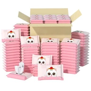 10pcs Small Pack Wet Wipes Custom Printed Logo Portable Disposable Hand Face Cleansing Wipes Travel Pocket Tissue