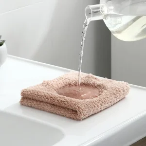 11*11 Inch Coral Velvet Dish Cloths Nonstick Oil Washable Fast-Drying