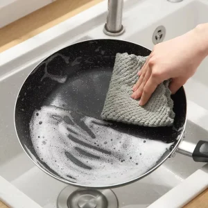 11*11Inch Nonstick Oil Washable Fast Drying Rags Super Absorbent Coral Velvet Dish Towel Lint Free Microfiber Kitchen Washcloths