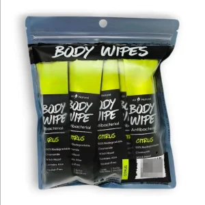 11″ X 11″ Extra Large Body Wipes Portable No Rinse Bathing Towelettes Cooling Cleansing Wipes 6Pack for Hiking & Outdoor Sports
