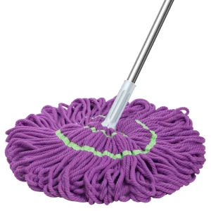 110 CM Long Handle Self Wringing Microfiber Floor Mop Commercial and Household Hardwood Cleaning with Cotton Head