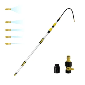 11FT Gutter Cleaning Aluminum Telescopic Pole Multifunctional Plastic Lever Switch Reusable Eco-Friendly