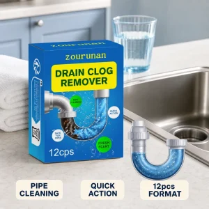 12 CPS Drain Clog Remover Pipe Cleaning Agent for Kitchen and Bathroom Private Label