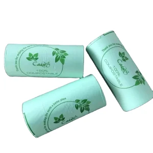 12 Gallon Lemon Fresh Odor Control Wave Top Biodegradable PLA Hot Stamping Trash Bag for RV Camping and Household Use