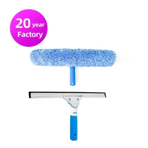 12 Inch Ultra Fine Fiber Factory Direct Window Squeegee Combination Cleaning Handle Shower Squeegee Wiper Glass Professional
