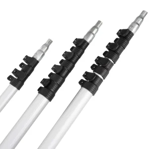 12 Meters Cleaning Brush Aluminum Connecting Round Telescopic Extension Pole Customizable Length Fiberglass Mast