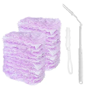 12-Pack Disposable Electrostatic Dusting Duster Telescopic Ultra-Fine Fiber Feather Duster