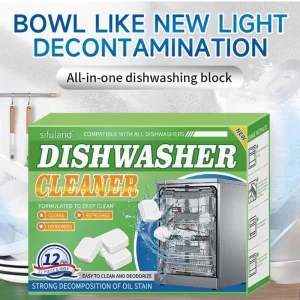 12 Pack Home Dishwasher Solid Dishwasher Deep Cleaning Auto Sanitize to Remove Grease From Dishwasher Fast Dissolving