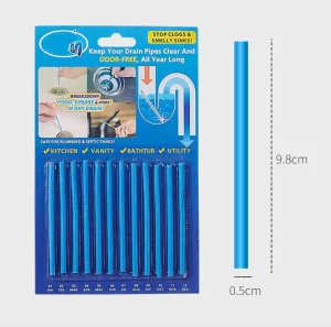 12 Pcs Eco Friendly Bathroom Sink Pipe Dredging Agents Drain Cleaner Stick for Household Cleaning Tools Accessories
