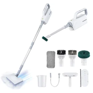 1200W Multi-use Steam Mop with Microfiber Pads 30s Fast Heating Handheld Floor Steamer Carpet Tile Vinyl Cleaning