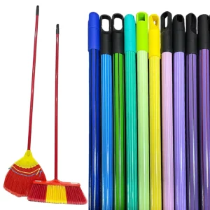 120cm Powder-Coated Metal Broom Handle with Plastic Broom Head