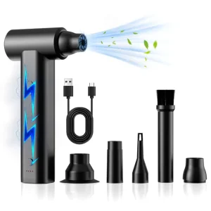 125 000 RPM Cordless Mini air duster Blower Portable Turbo Violent Fan for Keyboard Screen Cleaning or Daily Blowing