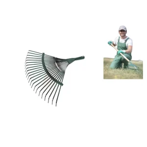 12FT for Garden Cleaning with Adjustable Telescopic Pole Handle Leaf Rake