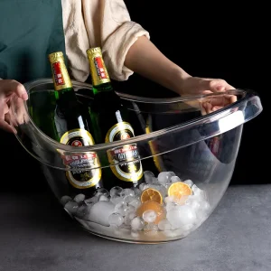 12L Ice Bucket Large Plastic Acrylic Unbreakable Beverage Red Wine Beer Champagne Bucket Commercial Used for Hotel Bars