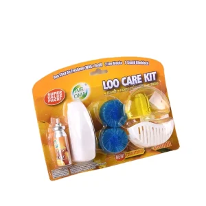 12ml Mini Spray Freshener 55ml Toilet Rim Cleaner 50G X2 Toilet Block Cleaner Kit Set