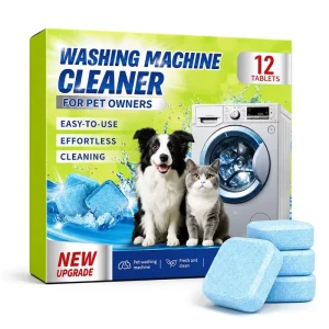 12pcs 24pcs Deep Clean Descaler Cat Dog Pet Washing Machine Cleaner Cleaning Tablets for Pet Owners Helps Remove Residue