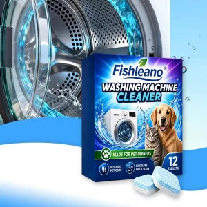12pcs Eco-Friendly Disposable Solid Washing Machine Cleaner Tablets Pet Odor Destroyer Hair Scum Dissolver for Front Top Load