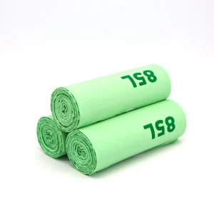 13 Gallon 20 Micron Eco Friendly PLA Green 100% Biodegradable Compostable BPI Certified Garbage Trash Bags Bulk Package