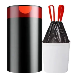 13 Gallon Drawstring Trash Bags Heavy Duty Thick Plastic Tall Kitchen Garbage Bags Black for Kitchen Office 48 Rolls/Carton