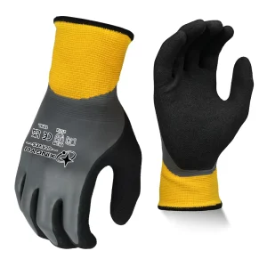 13 Gauge Nylon Liner Fully Coated Foamed Latex Work Gloves Stain-Resistant Anti-Slip Warehouse Agriculture