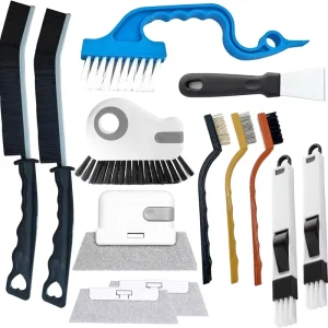 13-Piece Plastic Multifunctional Crevice Cleaning Brush Set