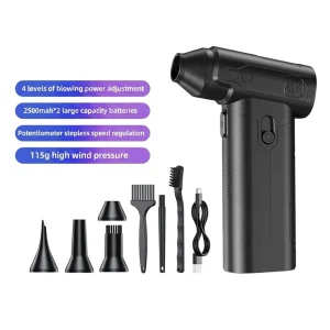 130000RPM High-Speed Brushless Handheld Cordless Electric Air Duster for Car and PC Cleaning