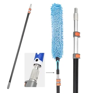 135-363cm Aluminum Extendable Extension Rod Adjustable Length Fit All Multi Purpose Replaceable Duster Tool Attachments