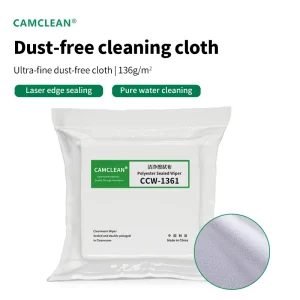 136gsm 100% Polyester Cleanroom Wiper 9×9 Inch 75D 36F 28 Gauge Knit Low Lint Cleaning Cloth for Electronics PCB SMT