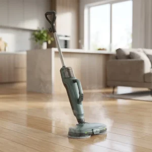 1380W Electric Water Spray Steam Mop Steam Cleaner Household Car Use Handheld Detachable Dual Brushes Cord Wrap High Temperature