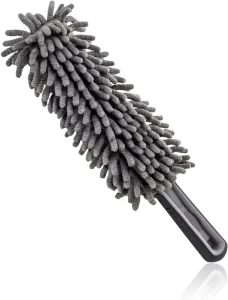 14″ Car Duster Chenille Microfiber Anti-Scratch Ergonomic Handle Compact Glovebox Design Unisex Duster
