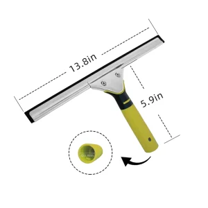 14 Inch Stainless Steel Window Squeegee for Supermarket Hotel Commercial Building Car Window Mirror Bathroom Glass Cleaning