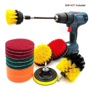 14-Piece Power Scrubber Brush Set with Polishing Pads Electric Cleaning Tools