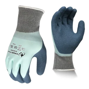 15 Gauge Nylon Latex Crinkled Work Gloves Anti-Slip Stain-Resistant Fruit Picking Workshop Cargo Sorting